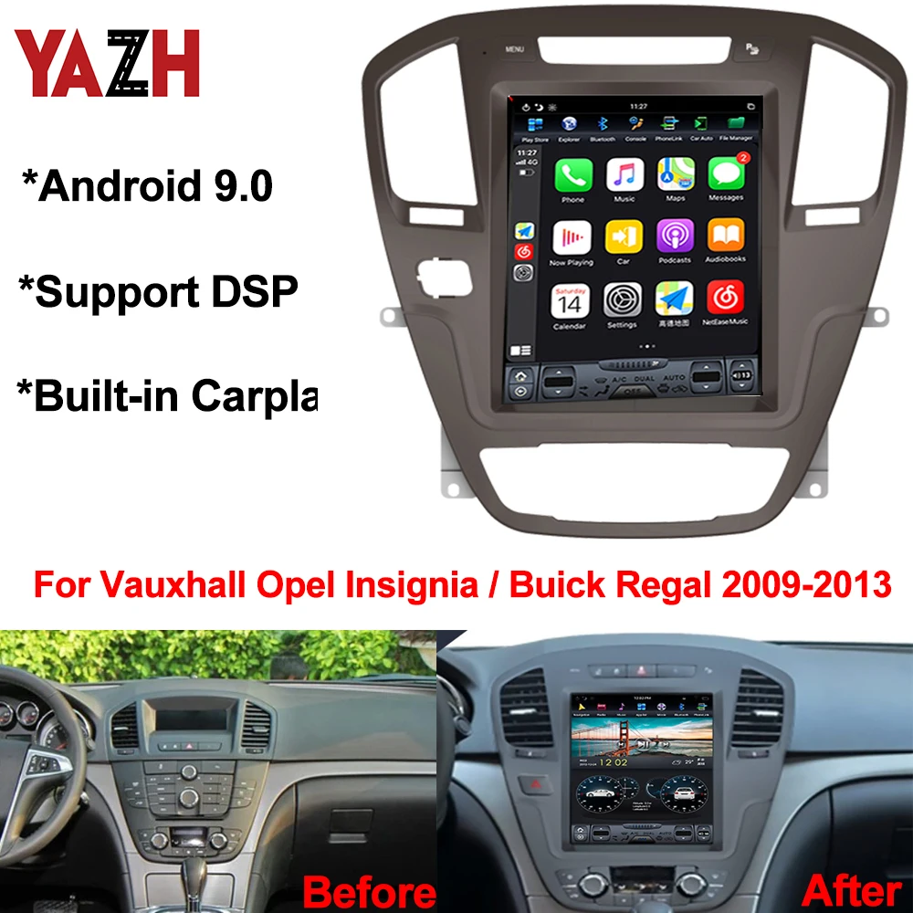 Автомагнитола YAZH для Vauxhall Opel Insignia / Buick greal 2009 2010 2011 2012 2013 10 4 дюйма IPS GPS-навигация