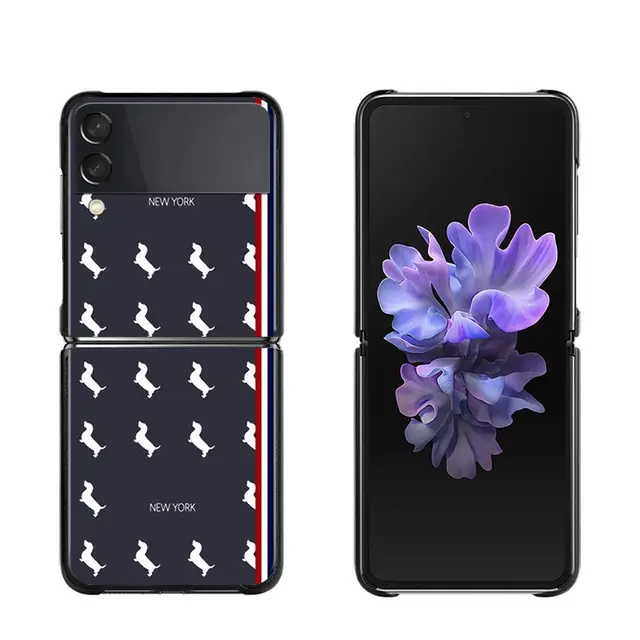 Luxury brand Tom Brown Phone Case For Samsung Galaxy Z Flip3 5G z flip Black Coque for samsung Z Flip 3 Zflip 5G Folding Fundas B02