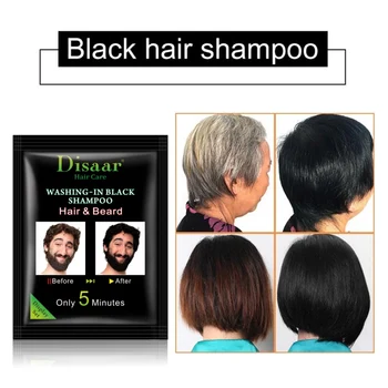 

1Pcs Or 1Box Black Hair Shampoo Only 5 Minutes Grey Become Black Hair Color Hair Dye Good Use For Hair