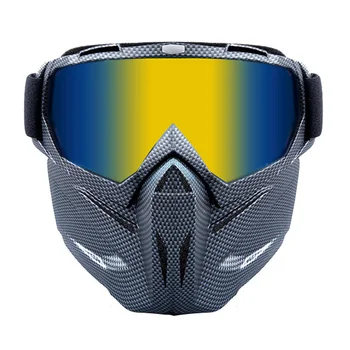 

Decorative Pattern Detachable Motorcycle Mask Goggles Riding Windproof Motocross goggles Can Hold Myopia Glasses SS