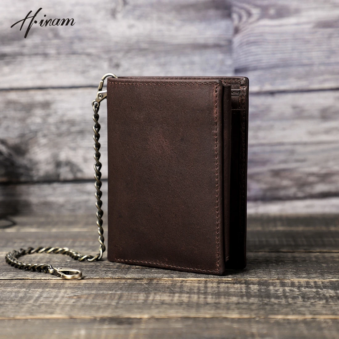 2021 New Men Wallets Name Customized PU Leather Short Card Holder Chain Men Purse High Quality Brand Male wallet