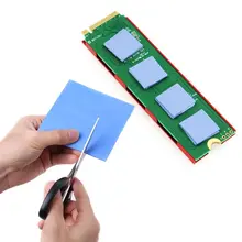 1 лист 100 мм x 100 мм x 1 мм термопрокладка GPU cpu теплоотвод охлаждающая проводящая силиконовая прокладка для ПК Компьютерные аксессуары