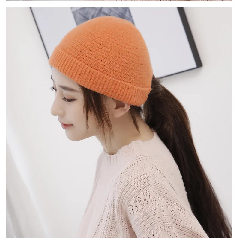 Fashion Elegant Ladies Hats and Caps Beanie Hat Women Autumn Winter Warm Candy Color Crochet Elasticity Woolen Knitted | Аксессуары для