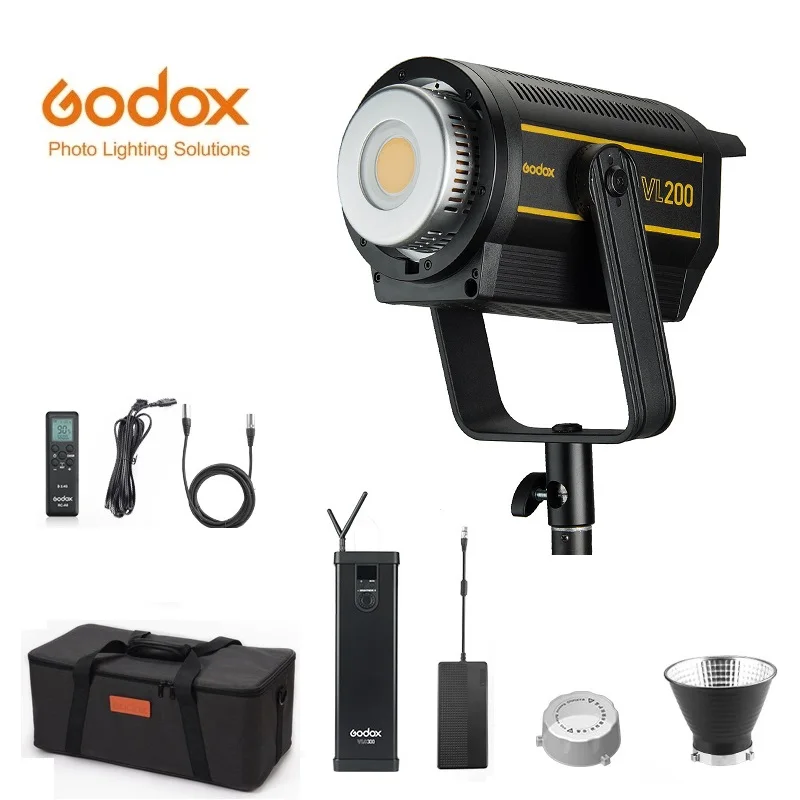 Godox VL200 COB светильник 200Ws 5600K Bluetooth 2 4 беспроводное крепление Bowens CRI95 + Поддержка