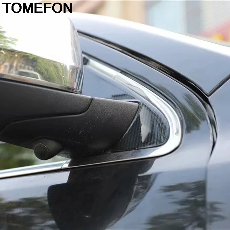 TOMEFON для Jeep Grand Cherokee ABS углеродное волокно краска красная передняя дверь зеркало заднего вида угловой столб накладка