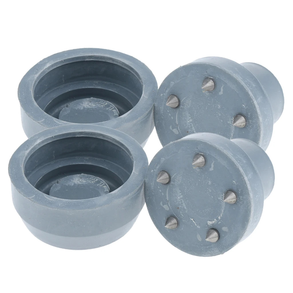 2 Pieces Walking Stick Tips End, Rubber Crutch & Walker Tips & Leg Tips Caps Cover - 5/8inch (1.6 cm) - Gray