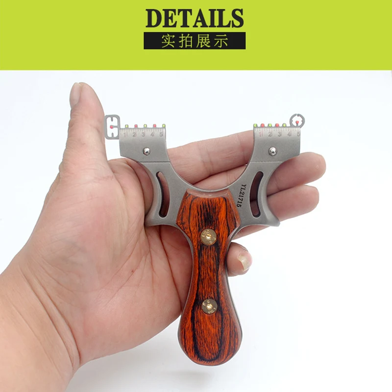 

Wooden Hanfle Flat Leather Slingshot Bird Professional High Precision Outdoor Catapult 304 Stainless Steel Bow Arrow Shooting