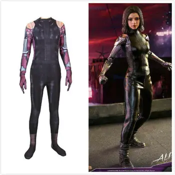 

Alita: Battle Angel Superhero Cosplay Costume Zentai Jumpsuit New Movie Suit Printing Bodysuit Zentai Tight Catsuit New