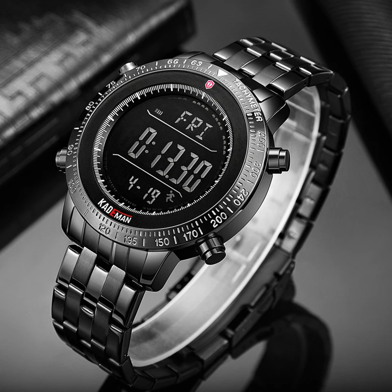

KADEMAN Brand Men Sports Fashion Chronos Countdown Quartz Waterproof LED Digital Watches Military Clock Relogio Masculino