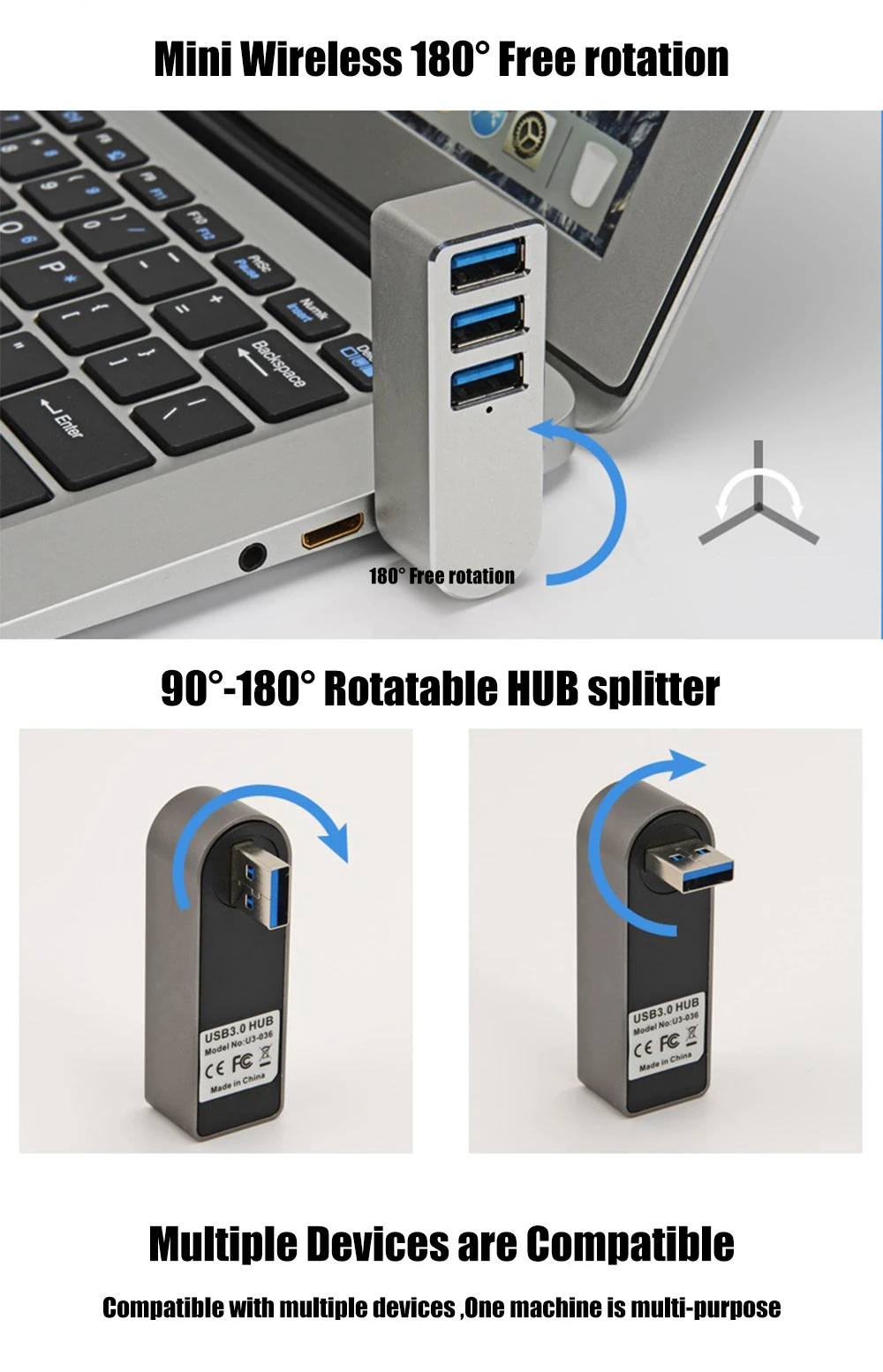 adaptador para computador PC, carregamento USB, suporte