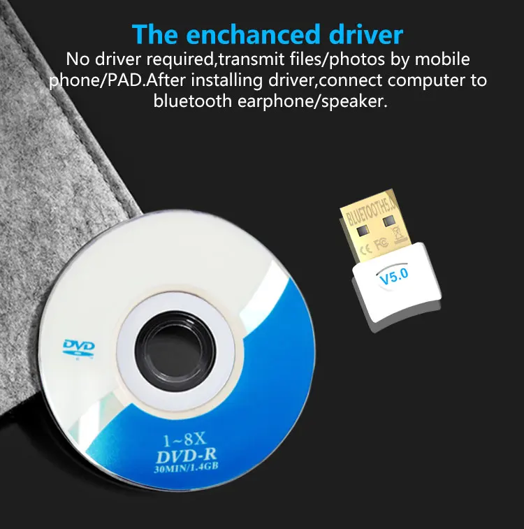 Компьютерный USB Bluetooth адаптер 5,0 USB Настольный беспроводной WiFi Аудио приемник передатчик ключ для компьютера ПК PS4 мышь CD