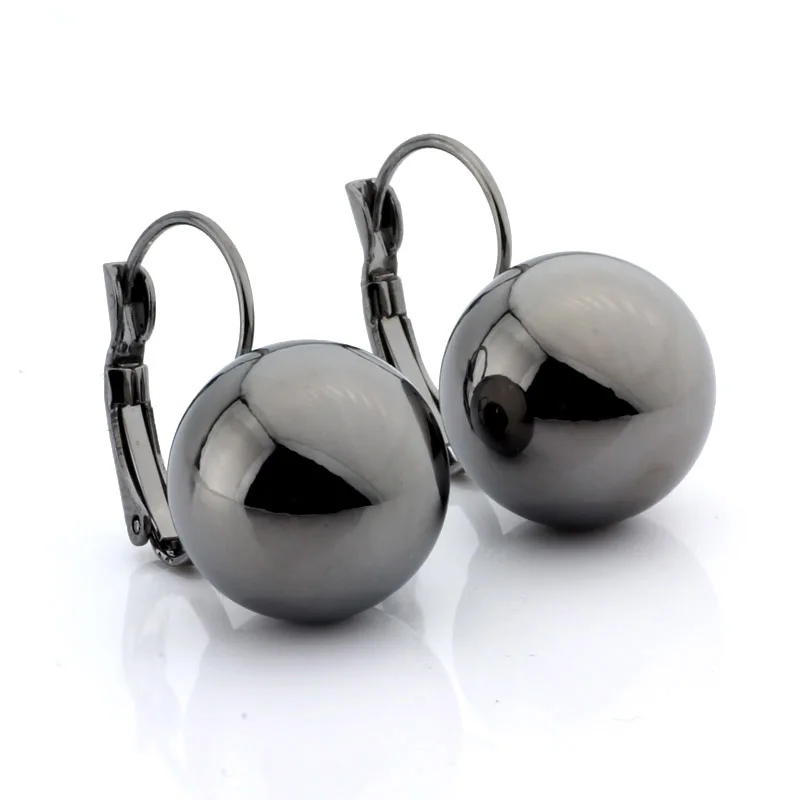 Simple Earrings For Women Girls 16mm Ball Rose Gold Color Dangle Earrings Wedding Party Fashion Jewelry RU drop earrings dangle earrings