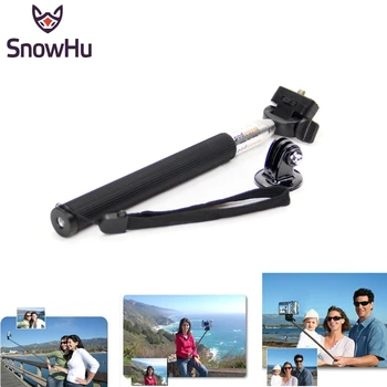 

SnowHu for Go pro 5 accessories Aluminium Handheld Monopod Tripods Mount Adapter For Gopro Hero 8 7 6 5 4 sj4000 xiaomi yi GP55