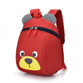 

Fashion Children Backpack Anti-lost Canvas Bag Cartoon Animal Bear Pattern Kindergarten Kids Baby School Bags SER88