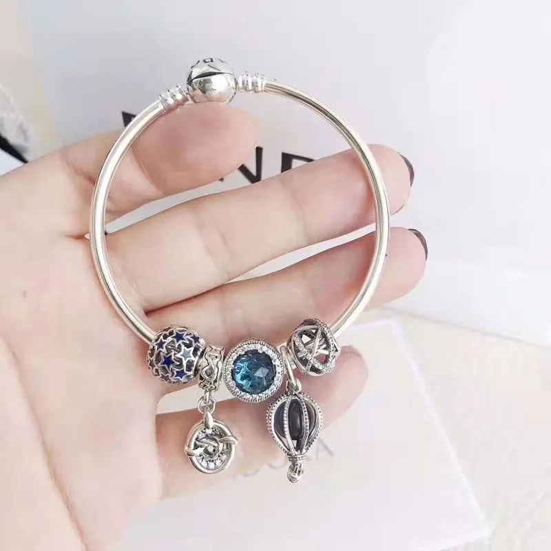 

Kaliyah Shop High Quality 1:1 100% 925 Pure Silver New Forest Series Balloon Star Bracelet Gift First Choice Free Of Charge