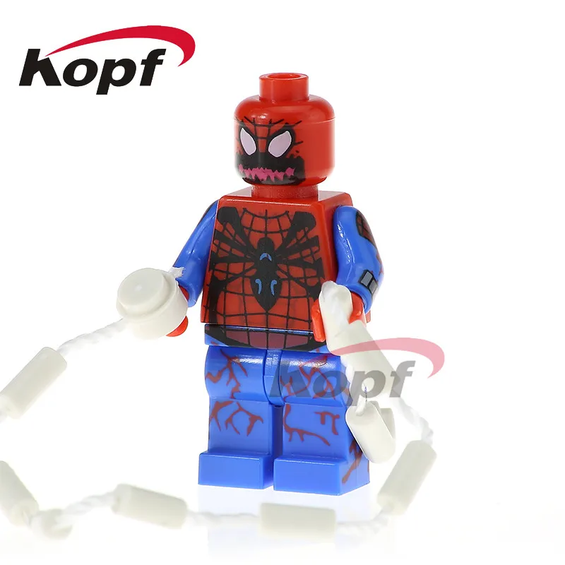 

Single Sale PG345 Carnage Spider Man Super Heroes Agent Zero G. W. Bridge Green Goblin Building Blocks Best Children Gift Toys