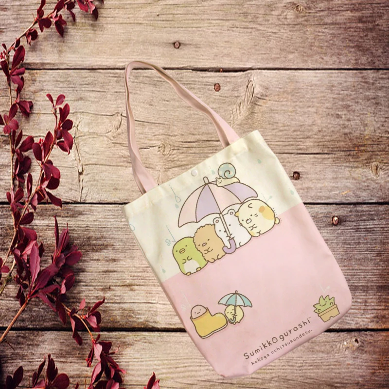 Sumikko gurashi, модная, аниме, складная, Холщовая Сумка для покупок, повседневные сумки на плечо, настраиваемая, сумка-тоут, унисекс, Новинка