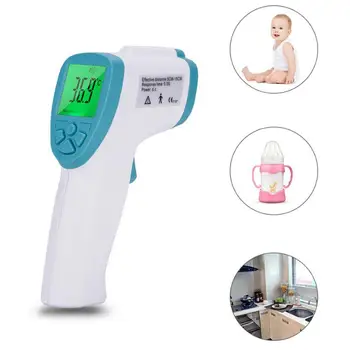 

Forehead Electric No Touch Thermometer 1 Second Non-Contact Body Fever Thermometer Digital IR Infrared Forehead Thermometer