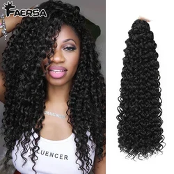 Ocean Wave Braiding Hair Extensions Crochet Braids Afro Curls Synthetic Ombre Mazo Curly Afrokudri For Women Blonde Twist Braid
