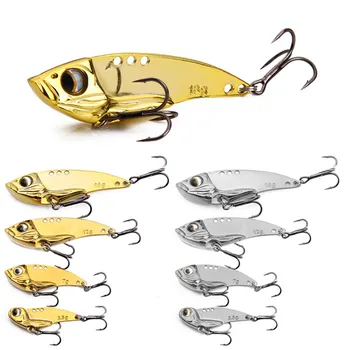 

1pcs VIB Metal Fishing Lure 3.5g 7g 12g 18g Silver/Gold Vibration Spinner Spoon Baits Sinking Jigging Wobblers Fishing Tackle