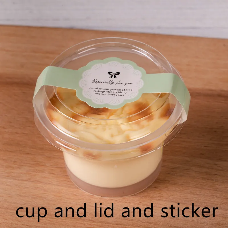50pcs High quaity net red ice cream cup 100ml small disposable high temperature pudding jelly sauce translucent plastic cups