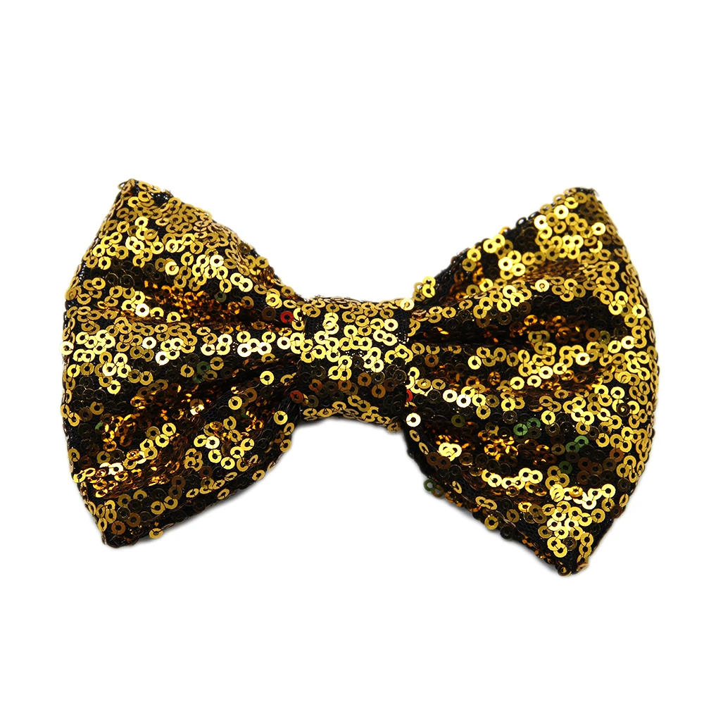 David accessories 5 ''5 шт. с блестками и бантом для девочек заколки для девочек блестящие ободок с большим бантом детский праздничный костюм «сделай сам» Головные уборы, 5Yc7965 - Цвет: 1093134035