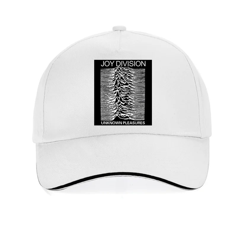 Хлопок, летняя мужская кепка Joy Division, панк-группа, рок, неизвестное удовольствие, Панк Бейсболка, унисекс, регулируемая бейсболка, шляпа, кепка - Цвет: Белый