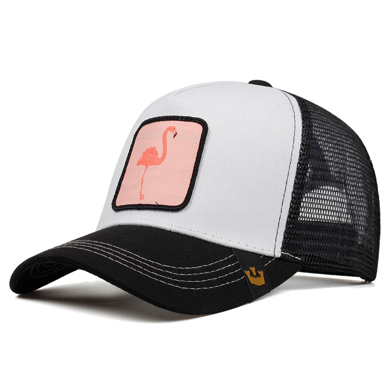 Fitted Trucker Hat for Unisex Mens and Womens Wallpapers for Flamingo Flat Baseball Cap