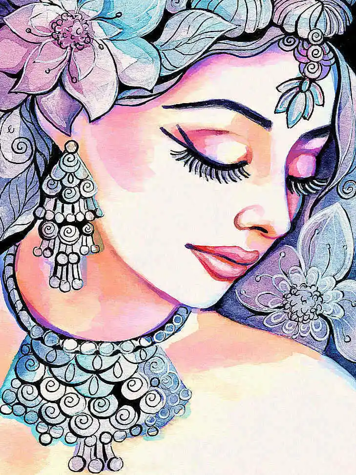 

DIY Diamond Painting character Religious Girl Full Character Diamond Embroidery Portrait Of Girl Home Decor Picture