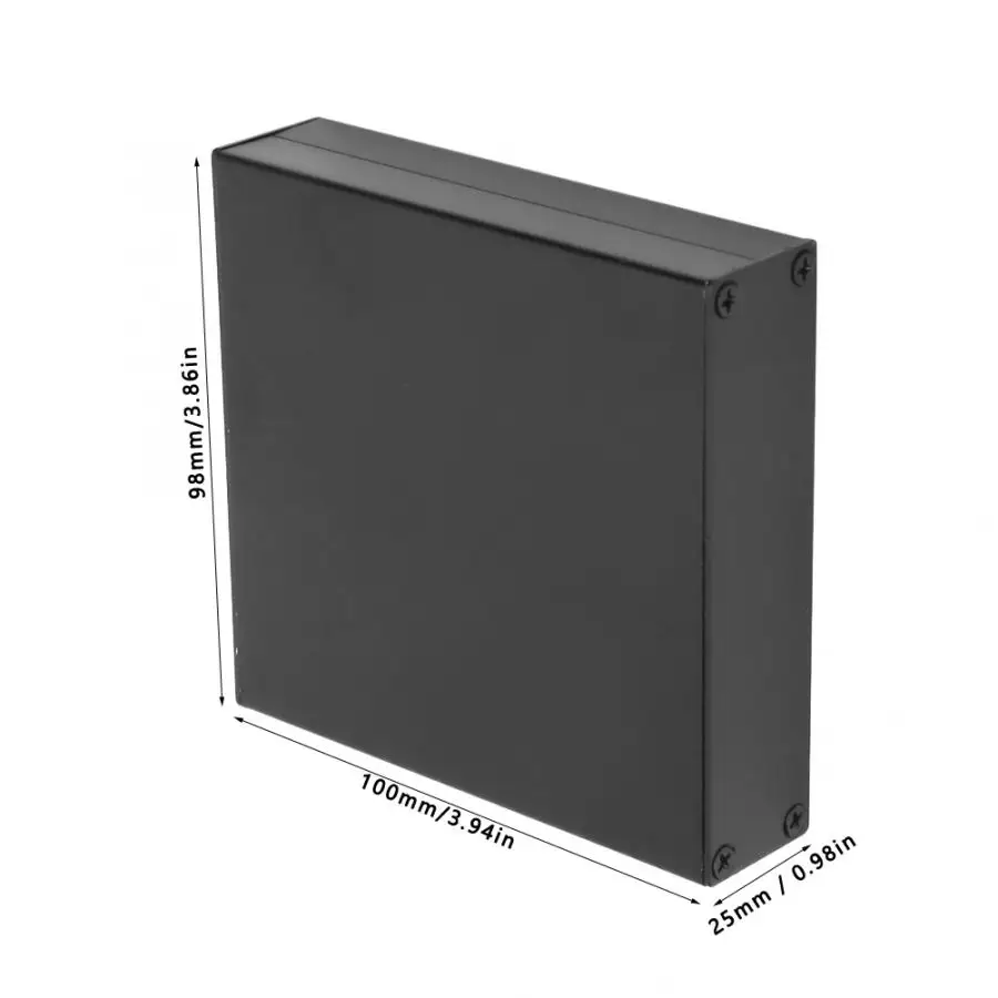 1,4 мм Печатная плата GPRS инструмент Алюминиевый охлаждающий ящик DIY корпус для электронных проектов матовый черный