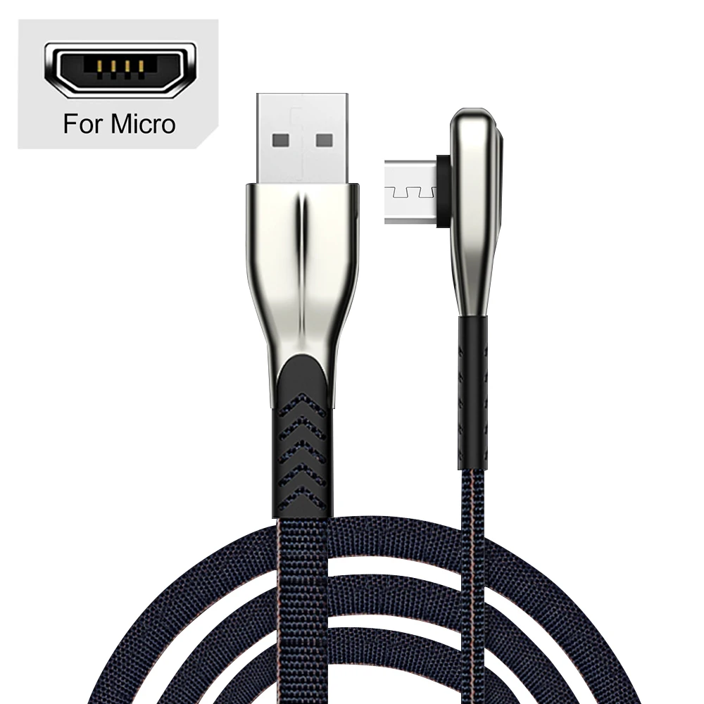 2/1 м usb type-C кабель для Xiaomi зарядный кабель Micro usb type-C кабель для телефона samsung кабель для iPhone для IOS Шнур кабель - Цвет: Blue For Micro USB