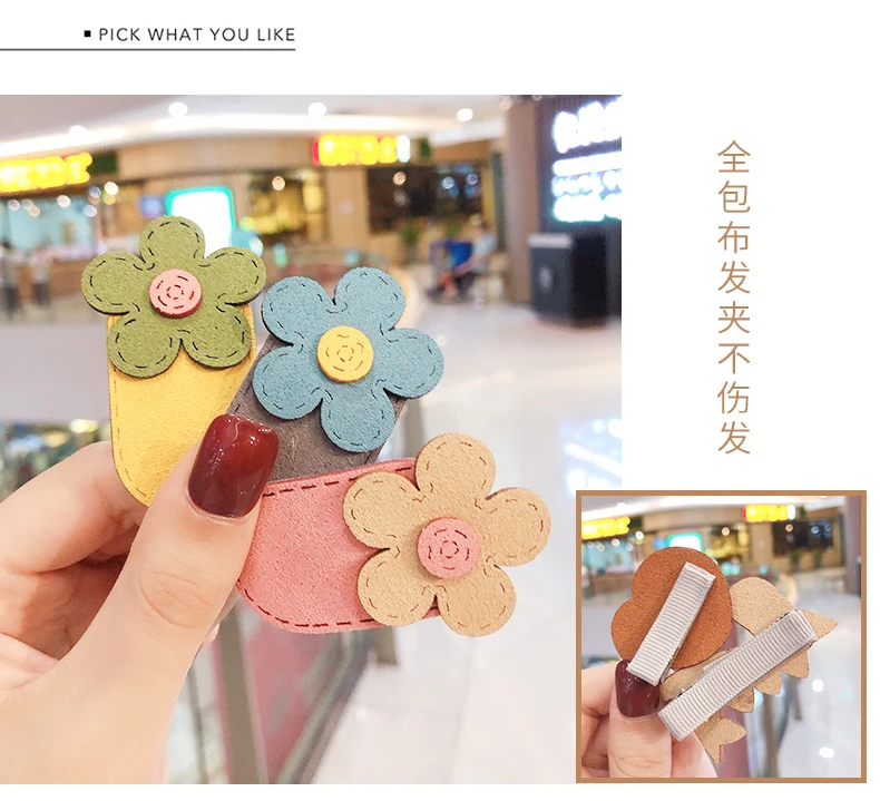 5 шт./лот, милая детская заколка для волос для девочек из оленьей кожи с кроликом, заколка для волос красного цвета, заколки для волос на осень и зиму, милые детские аксессуары для волос