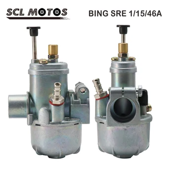 

SCL MOTOS 1PC Motorcycle 15mm Bing Clone Carburetor For Puch COBRA DAKOTA MACHO Moped Dit Pit Bike Carb SRE 1/15/46A Motorbike