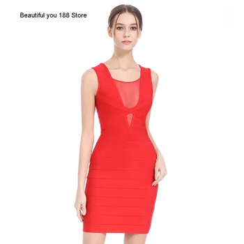 

skirt Mesh perspective slim sheath skirt dinner annual meeting red dress rayon bandage skirt