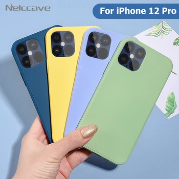 

1000Pcs Luxury Liquid Silicone Case For iPhone 12 11 Pro Max XS XR 8 7 6 Plus SE 2020 Candy Color Soft Rubber Shockproof Cover