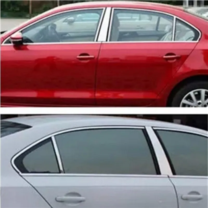 

For Jetta Mk6 2010 - 2013 Side Door Full Window Sill trim Ceter Pillar 16pcs