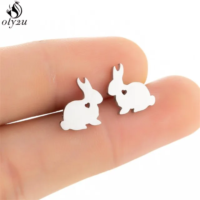 Lovely Stainless Steel Cat Earrings for Women Children Jewelry Trendy Cute Animal Dog Paw Stud Earrings Girls Birthday Gifts 283