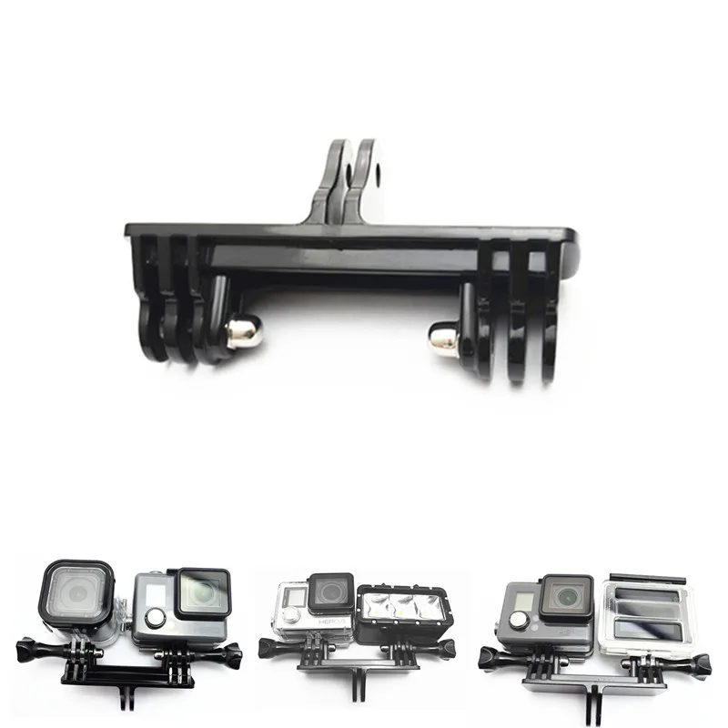 Suptig-Dual-Port-Camera-Holder-Handle-Grip-Mount-Tripod-Adapter-For-Gopro-Hero7-6-5-4