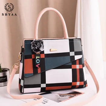 

SHYAA 2020 Spring New European and American Big Bag Shoulder Bag Simple Handbag Diagonal Bag Cool Fashion Messenger Bag