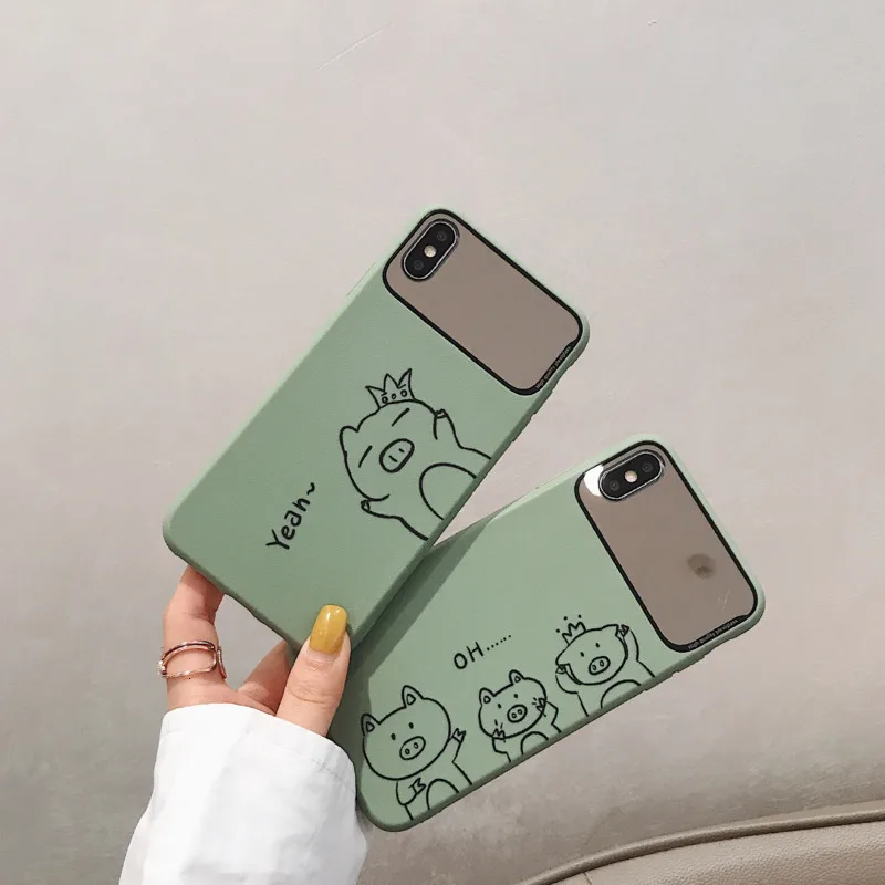 

Simple Literary Funny Piggy Mobile Phone Case for iPhone11 X XS XR XSMax 8 7 6 6S PluS Soft Shell Shatter Protection Back Cover