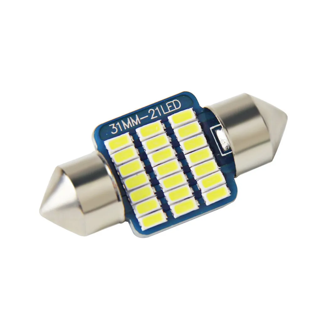 '2PCS 31 мм 3014 21SMD светодиодный автомобильный купольная гирлянда для интерьера чтение карт светильник лампы белого цвета
