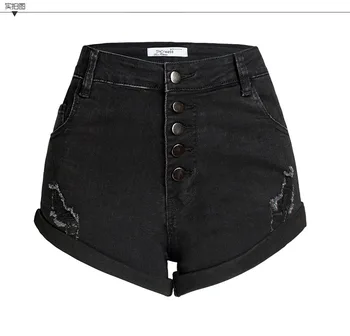 

Women shorts summer sexy stripe Small dots casual style ladies shorts hot sale plus size female Black