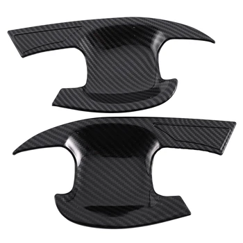

4Pcs Carbon Fiber ABS Exterior Outer Door Handle Cover Trim for Toyota C-HR CHR 2018-2019 Car Styling