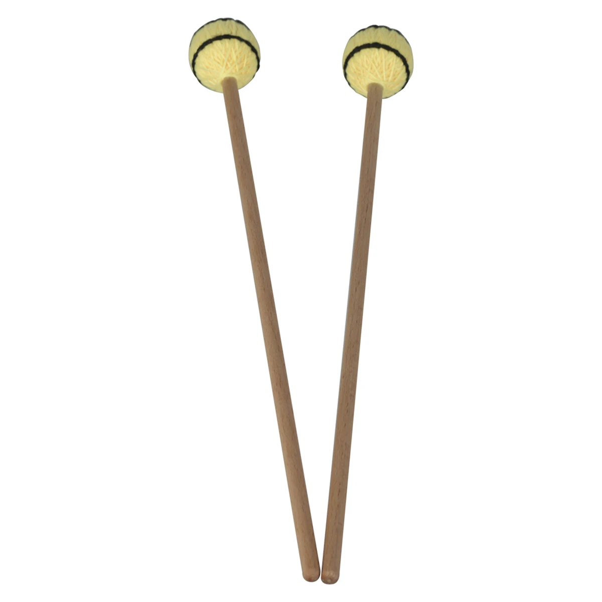 

1 Pair of Medium Keyboard Marimba Mallets Blue Hard Yarn Head with Beech Handle for Advanced Player