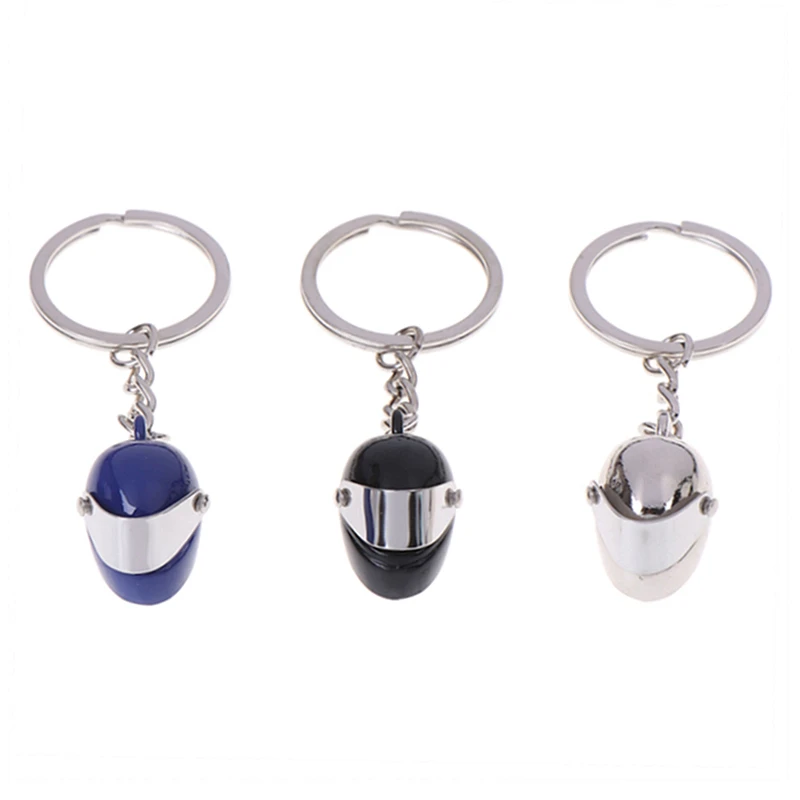 1PC Moto Crash Helmet Car Keychain Shape Metal Key Chain Innovative Gift Emulational Motorcycle Safety Keyring |