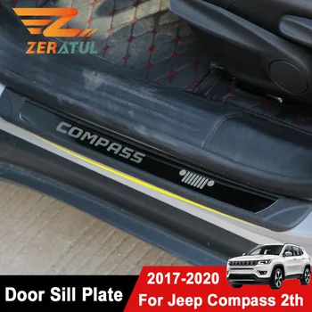 

Zeratul Car Door Sill Protector Entry Guard Cover External Car Door Threshold Decoration Trim for Jeep Compass 2th 2017 - 2020