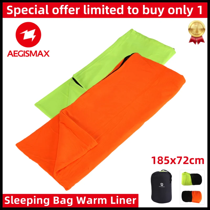 Aegismax Sleeping Bag Liner Outdoor Fleece Envelope Portable Camping Ultralight Sleeping Soft Bags Nature hike Travel