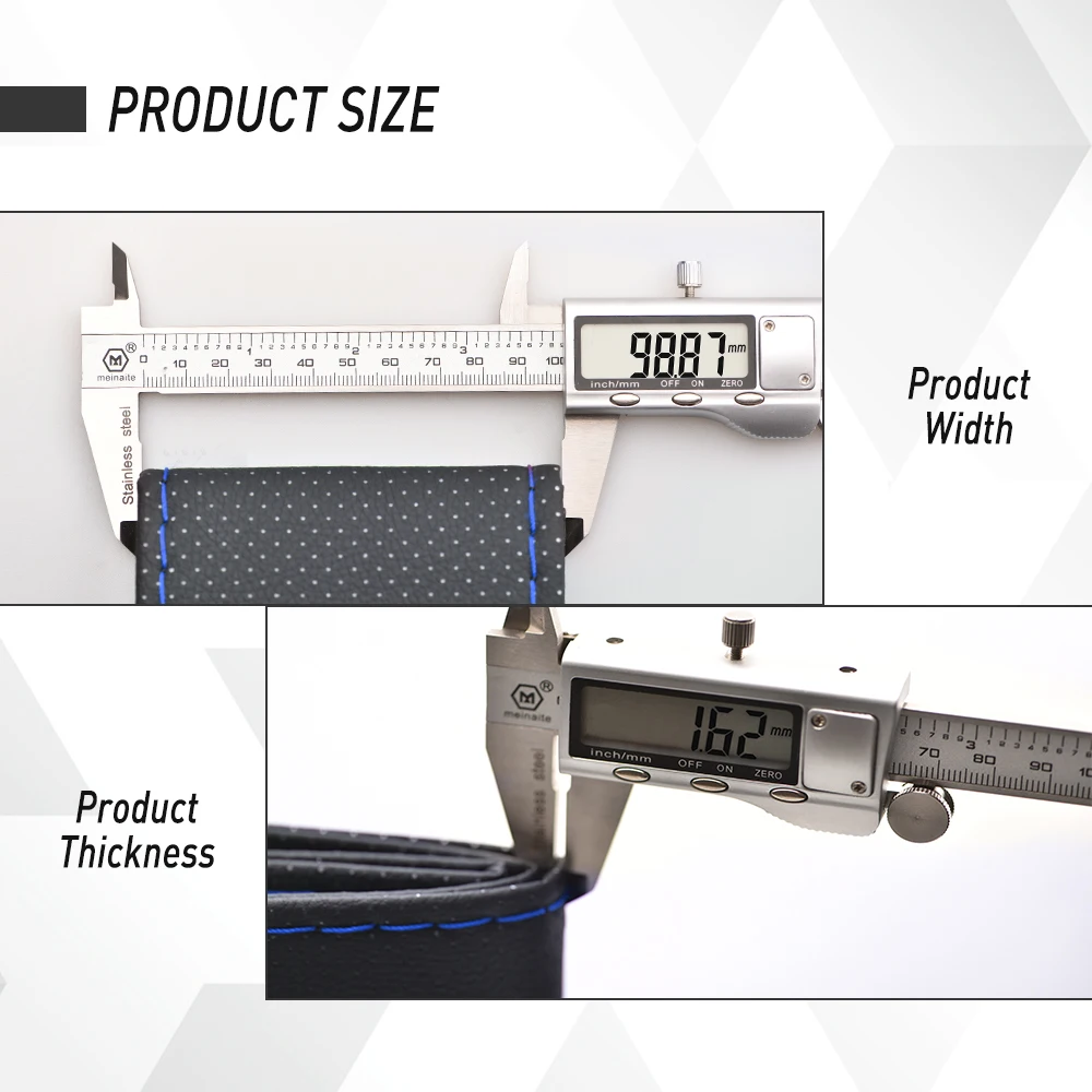 Редкий цвет черный с синей нитью автомобильный чехол на руль из искусственной кожи ручной шитье DIY мягкий захват Универсальный 38 см руль