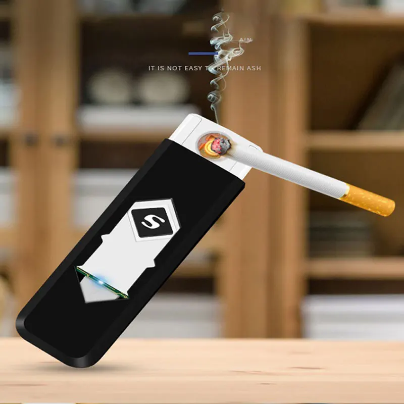New Electric Touch Sensor Cool Lighter USB Rechargeable Portable Windproof 1pcs | Дом и сад