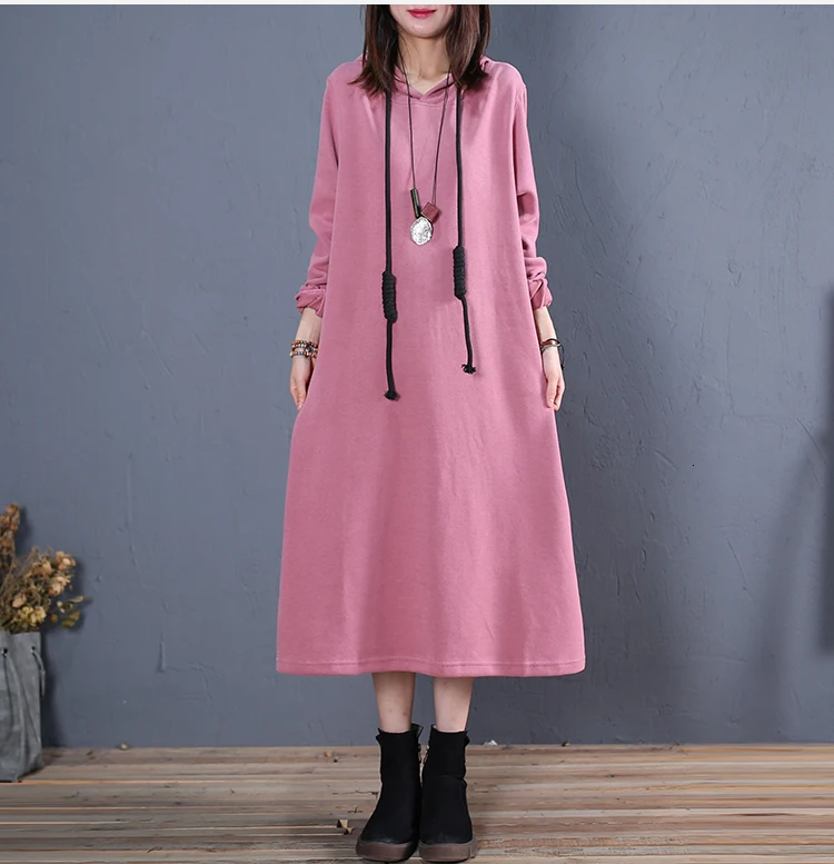 SsuperAen/женское платье из двух частей с капюшоном; хлопковое повседневное женское платье; сезон осень-зима; Новинка года; женская одежда